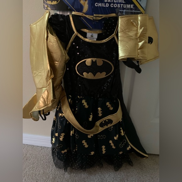 DC Batgirl Costume, includes Dress, Cape,Cuffs, Mask, Belt & Shoe cover - Picture 2 of 4